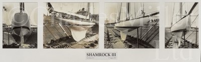 Lot 84 - A SET OF PHOTOGRAPHS OF SHAMROCK III, POSSIBLY BY BOLLE OF NEW YORK