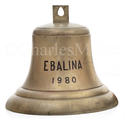 Lot 139 - THE SHIP'S BELL FROM THE SHELL TANKER M.V. EBALINA, 1980