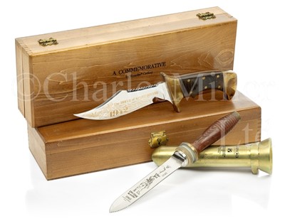 Lot 236 - A COMMEMORATIVE DIVING KNIFE BY WENOKA CUTLERY, CIRCA 1983 and another