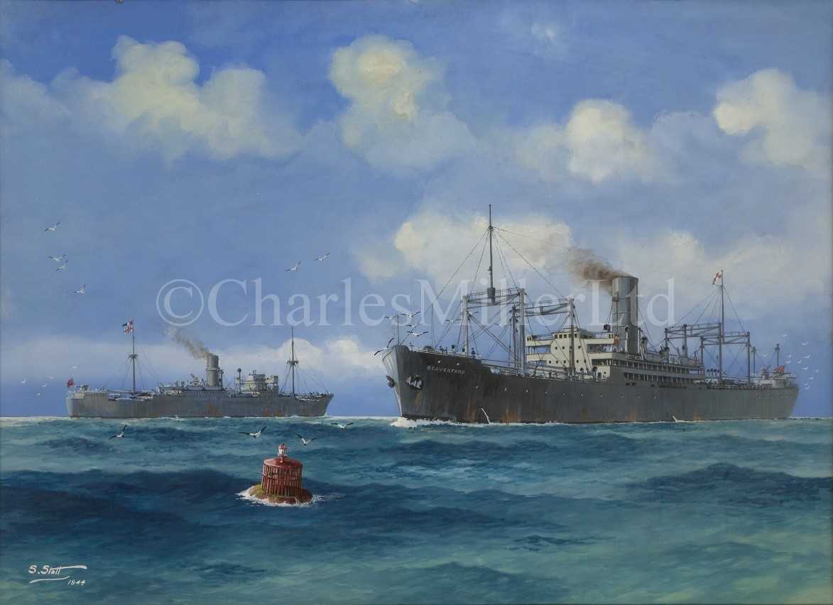 Lot 113 - W.R.S. STOTT (BRITISH, ACT. 1897-1934) : S.S. ‘Turakina’ , S.S. ‘Beaverford’