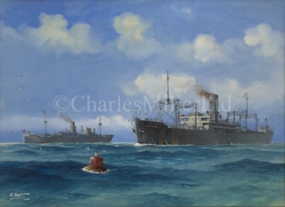 Lot 113 - W.R.S. STOTT (BRITISH, ACT. 1897-1934) : S.S. ‘Turakina’ , S.S. ‘Beaverford’