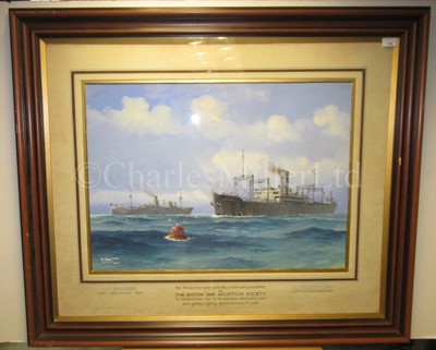 Lot 113 - W.R.S. STOTT (BRITISH, ACT. 1897-1934) : S.S. ‘Turakina’ , S.S. ‘Beaverford’