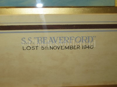 Lot 113 - W.R.S. STOTT (BRITISH, ACT. 1897-1934) : S.S. ‘Turakina’ , S.S. ‘Beaverford’
