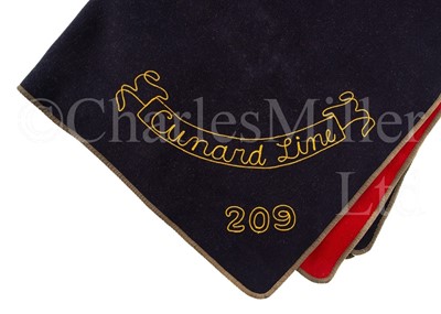 Lot 117 - A CUNARD LINE FIRST CLASS WOOLLEN DECK BLANKET, CIRCA 1936
