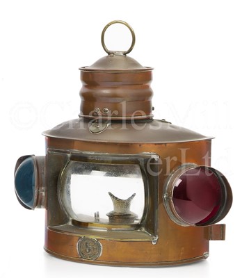 Lot 148 - A PORT & STARBOARD BOW LAMP, CIRCA 1890