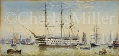 Lot 193 - R. LOWRY LOMAX (BRITISH, LATE 19TH/EARLY 20TH CENTURY) - Portsmouth Harbour