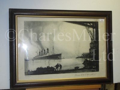 Lot 116 - FRANK HENRY MASON (BRITISH, 1875-1965) - Cunard R.M.S. ‘Mauretania’