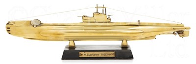 Lot 309 - AN ENGINEER'S MODEL FOR THE FAMED H.M.SUBMARINE TALLY-HO, CIRCA 1943