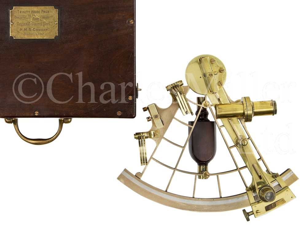 Lot 114 - A 7¼IN. RADIUS PRESENTATION VERNIER SEXTANT BY FRODSHAM & KEENE, LIVERPOOL, CIRCA 1892