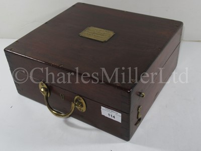 Lot 114 - A 7¼IN. RADIUS PRESENTATION VERNIER SEXTANT BY FRODSHAM & KEENE, LIVERPOOL, CIRCA 1892