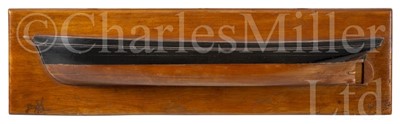 Lot 123 - A LATE 19TH CENTURY HALF-BLOCK MODEL FOR AN AUXILIARY SAILING SHIP