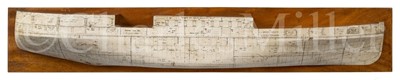 Lot 142 - A BUILDER’S HALF-BLOCK PLATING MODEL FOR THE MERSEY FERRY MOUNTWOOD, BUILT BY PHILLIPS OF DARTMOUTH FOR THE MERSEYSIDE PASSENGER TPT EXECUTIVE, 1959