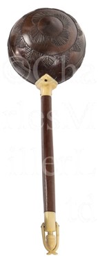 Lot 55 - Ø A 19TH CENTURY SAILORWORK COCONUT SHELL WATER LADLE