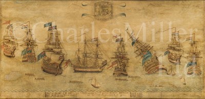 Lot 220 - ENGLISH SCHOOL, 18TH CENTURY - A view of the lost [sic] of the ‘Royal George’ at Spithead, August ye 29th, 1782