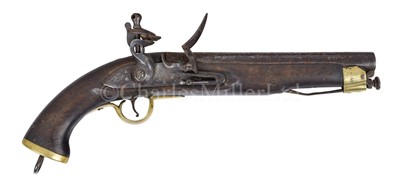 Lot 81 - AN EAST INDIA COMPANY FLINTLOCK HOLSTER PISTOL, CIRCA 1840