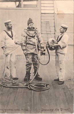 Lot 95 - A GROUP OF EARLY 20TH CENTURY DIVING PHOTO-POSTCARDS