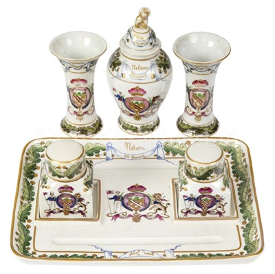 Lot 206A - A NELSON BALTIC WARE STANDISH BY SAMPSON, CIRCA 1890