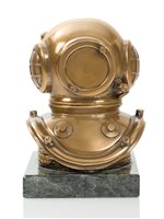 Lot 196 - A MODERN BRASS SCULPTURE OF A 6-BOLT SIEBE...