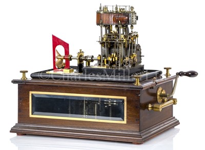 Lot 103 - AN EXTREMELY FINE 19TH CENTURY EXHIBITION-STANDARD MODEL FOR A TWIN CYLINDER COMPOUND ENGINE