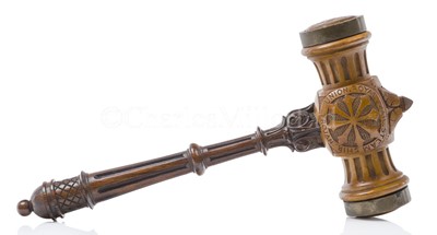 Lot 107 - A LAUNCHING MALLET FOR THE R.M.S. TROJAN, UNION LINE, 1880