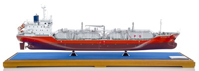 Lot 160 - A BUILDER’S BOARDROOM MODEL FOR THE L.P.G. CARRIER M.V. BOTAFOGO, BUILT BY MURAKAMI HIDE CO. LTD, JAPAN FOR M.H. PROGRESS LINE, 2009