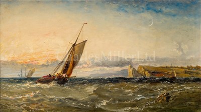 Lot 1 - ARTHUR JOSEPH MEADOWS (BRITISH, 1843-1907) - OFF DAWLISH - EVENING