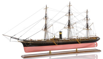 Lot 106 - A FINE 1:72 SCALE BUILDER'S-STYLE MODEL OF THE CITY OF PARIS, ORIGINALLY BUILT BY TOD & MACGREGOR FOR THE INMAN LINE, 1865