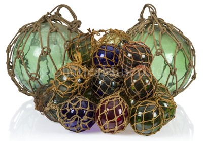Lot 3 - A QUANTITY OF BLOWN GLASS NET FLOATS