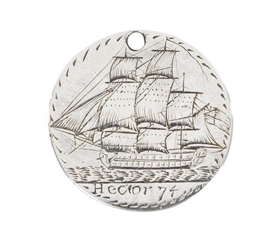 Lot 166 - A SILVER SAILOR'S SWEETHEART TOKEN, CIRCA 1775