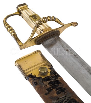 Lot 204 - A FIVE-BALL OR BEAD PATTERN HANGER FOR THE ROYAL NAVY, CIRCA 1800