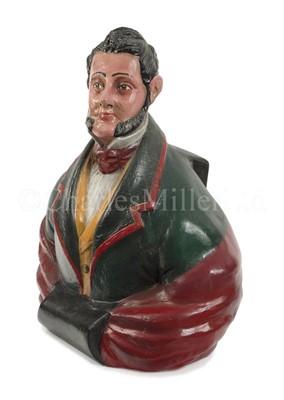 Lot 33 - AN AMERICAN MERCHANTMAN PORTRAIT FIGUREHEAD, CIRCA 1840