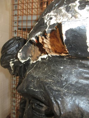 Lot 64 - THE HEAD OF H.M.S. AGAMEMNON'S FIGUREHEAD, HELLYER WORKSHOPS, CIRCA 1852