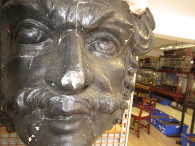 Lot 64 - THE HEAD OF H.M.S. AGAMEMNON'S FIGUREHEAD, HELLYER WORKSHOPS, CIRCA 1852