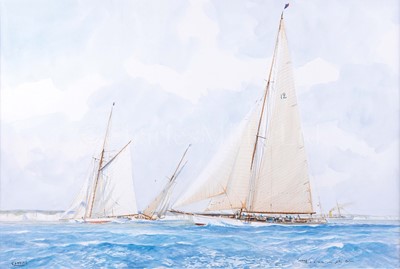 Lot 47 - δ GUY L'HOSTIS FRENCH 1945-) - 'FLAME' BORD DE PRIS PAR JOLIE BRISE