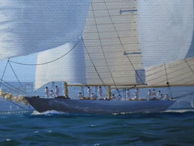 Lot 50 - δ JAMES MILLER (BRITISH, 1962-) - 'MARIQUITA' AND 'TUISA' ON THE SOLENT; 'ELEONORA' AND 'MARIETTE' IN THE WESTWARD CUP 2010
