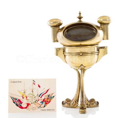 Lot 49A - AN ATTRACTIVE 19TH CENTURY PROBABLY CHANDLER'S SALES MODEL FOR A DOLPHIN PATTERN YACHT BINNACLE