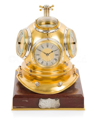 Lot 263 - A DIVING HELMET DESK COMPENDIUM BY ANDRE GUILMET, CIRCA 1880