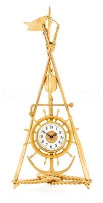 Lot 167A - A NOVELTY MARINE DESK CLOCK