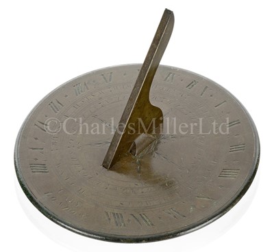 Lot 297 - A 12IN. BRASS SUNDIAL BY CARY, LONDON, CIRCA 1800