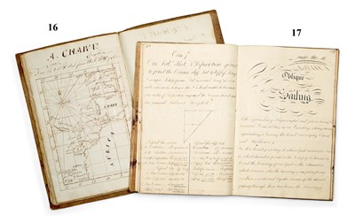 Lot 16 - A MANUSCRIPT NAVIGATION WORK BOOK AND JOURNAL, CIRCA 1812