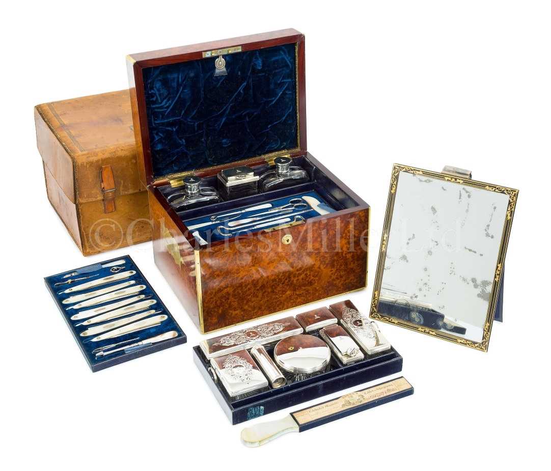 Lot 70 - AN EXCEPTIONAL GENTLEMAN'S TRAVELLING DRESSING CASE BY D & J DILLER, CIRCA 1844
