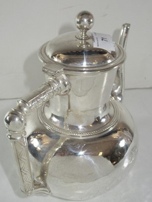 Lot 71 - A RARE COFFEE POT DESIGNED BY DR. CHRISTOPHER DRESSER FOR P&O, CIRCA 1870