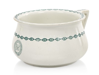 Lot 66 - A RARE CERAMIC TRANSFER PRINT CHAMBER POT FROM THE S.S. GREAT EASTERN, CIRCA 1865