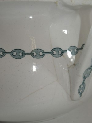 Lot 66 - A RARE CERAMIC TRANSFER PRINT CHAMBER POT FROM THE S.S. GREAT EASTERN, CIRCA 1865