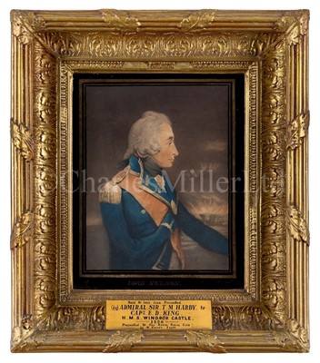 Lot 137 - A HAND-COLOURED MEZZOTINT OF LORD NELSON UNDERSTOOD TO HAVE BEEN PRESENTED BY ADMIRAL SIR T.M. HARDY TO E.D. KING, CIRCA 1826 