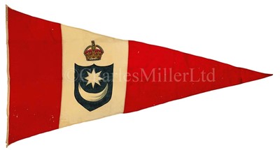 Lot 57 - A RACING FLAG FROM THE ROYAL SAILING YACHT BRITANNIA, CIRCA 1930