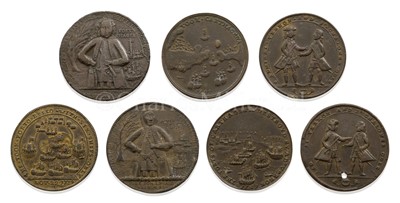 Lot 117 - A COLLECTION OF ADMIRAL VERNON 'FORT CHAGRES' MEDALS, 1739-1741