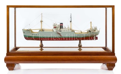 Lot 96 - A BUILDER'S MODEL FOR THE NORWEGIAN CARGO SHIP S.S. TEJO BUILT BY J. LAMONT & CO, PORT GLASGOW FOR E.B. AABY’S REDERI, OSLO, 1948