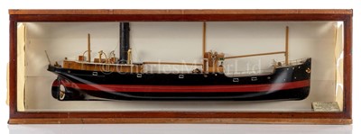 Lot 86 - A HALF BLOCK BUILDER’S MODEL FOR THE CARGO SHIP S.S. EVELEEN, BUILT BY THE ARDROSSAN DRY DOCK & SHIPBUILDING CO. LTD. FOR J. MILLIGEN & CO. LTD., 1920