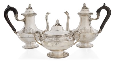 Lot 115 - A 1ST CLASS TEA AND COFFEE SERVICE DESIGNED BY CHRISTOFLE FOR THE MESSAGERIES MARITIME LINE, CIRCA 1912